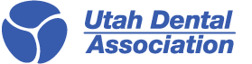 Utah Dental Association logo with blue circular design and text