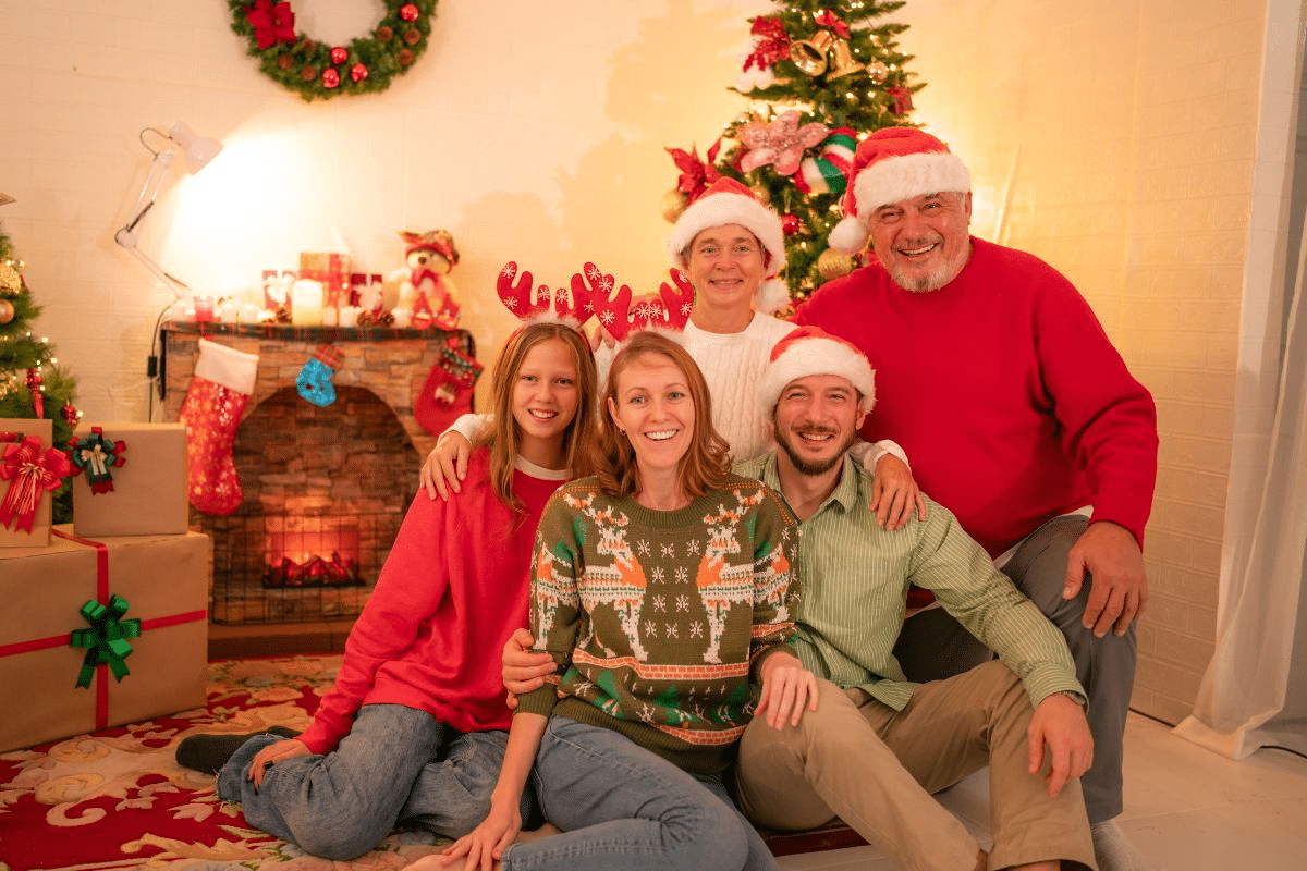 christmas party with family